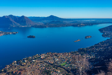 Panorama view of Lago Maggiore in Italy
