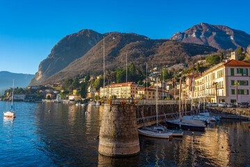 Fototapeta premium Marina at Menaggio town in Italy