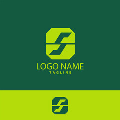 strong S logo design vector