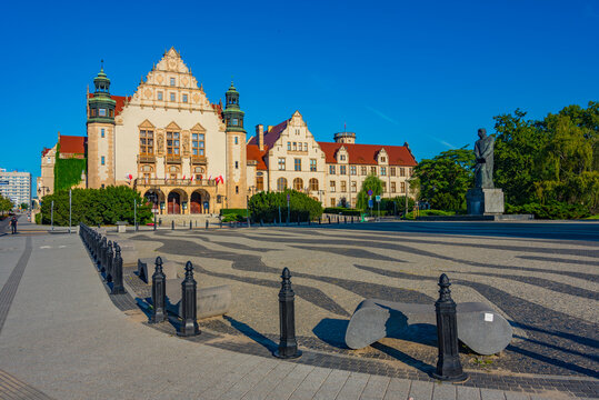 Sunny day at Collegium Minus in Poznan, Poland