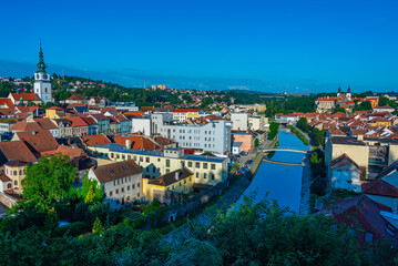 Obraz premium Panorama of Trebic in Czech republic