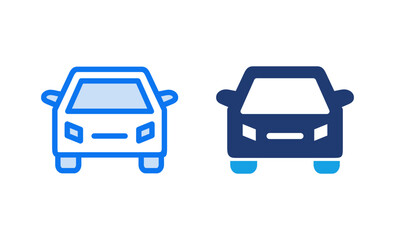 Car icon vector illustration. car sign and symbol. small sedan