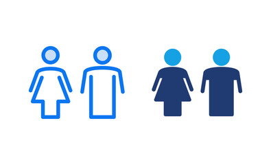 Man and woman icon vector illustration. male and female sign and symbol. Girls and boys