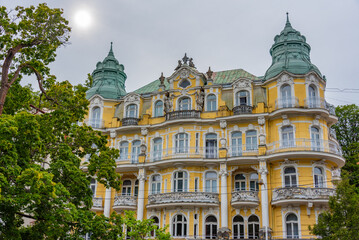 Fototapeta premium Historical houses at Marianske lazne in Czech republic