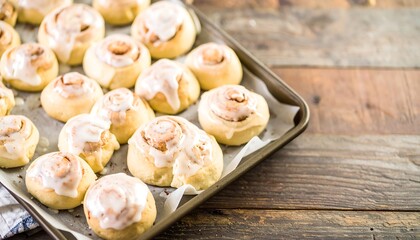 Freshly baked cinnamon rolls