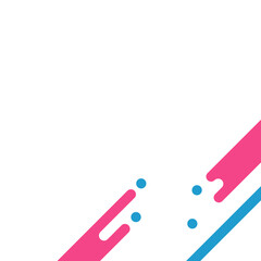 Abstract Geometric Design with Rounded Edges and a Pop of Color in the Corner