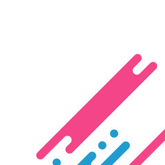 Dynamic abstract background with vibrant pink and blue rounded dashed lines, flowing diagonally to create a modern, minimalist, and energetic design for digital media