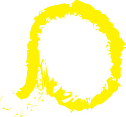 vector illustration of a yellow paint splashes designed speech bubble