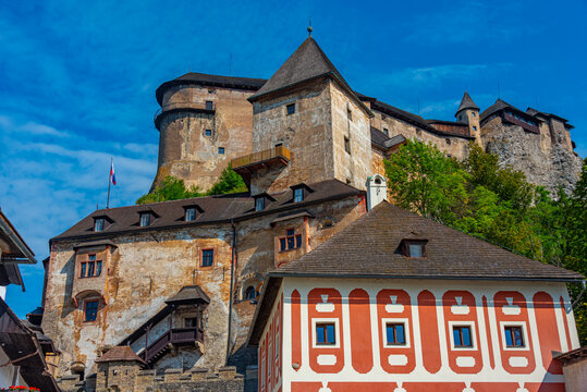 Panorama view of Orava castle in Slovakia