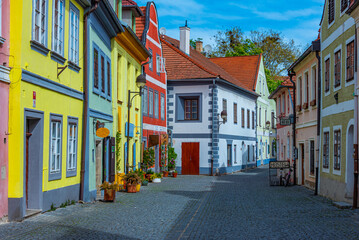 Naklejka premium Panska street in Czech town Ceske Budejovice