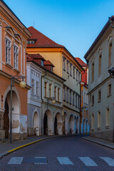 Obraz premium Colourful street in the old town of Kutna Hora, Czech republic