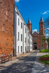 Fototapeta premium View of the cathedral in Plock, Poland