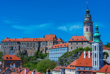 Obraz premium Panorama view of Cesky Krumlov in Czech republic