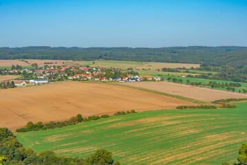 Obraz premium Agricultural landscape of central bohemian region, Czech republi