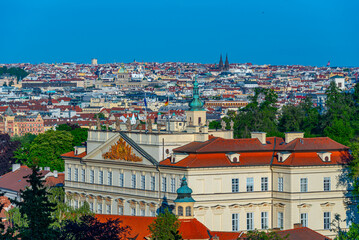 Naklejka premium Panorama view of Mala strana in Prague, Czech republic