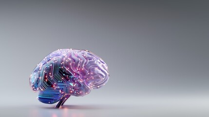 A futuristic brain symbolizing the agentic AI agent using AGI superintelligence for ASI autonomy during the singularity