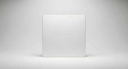 White Blank Box Mockup on Light Studio Background with Copy Space