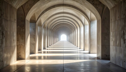 Arched Hallway Perspective Architecture Corridor Symmetry Tunnel Vision