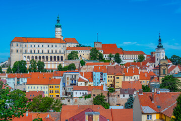 Obraz premium Aerial panorama view of Mikulov, Czech republic