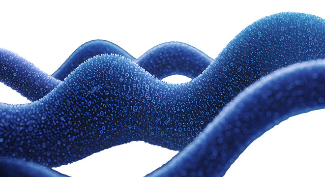 The flow of information and binary code a visual representation of digital data transmission with