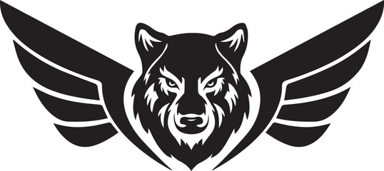 Wolf Cowboy with Wings Logo