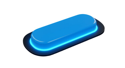 A luminous blue button pulsates softly inviting action in the digital realm a beacon of