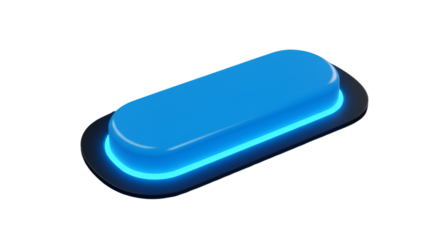 A luminous blue button pulsates softly inviting action in the digital realm a beacon of