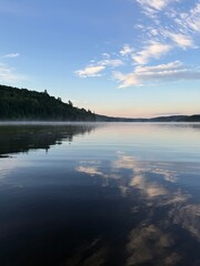 Summer morning in Mastigouche Wildlife Reserve, Quebec, Canada