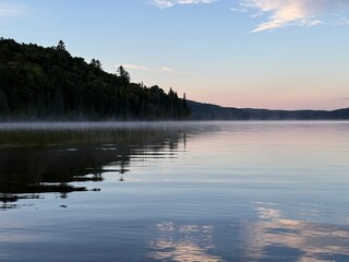 Summer morning in Mastigouche Wildlife Reserve, Quebec, Canada