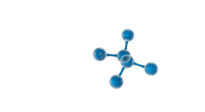 Envisioning a future powered by clean energy hydrogen molecule shining with transparency on a black