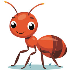 vector illustration of cartoon ant