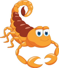 scorpion cartoon isolated on white