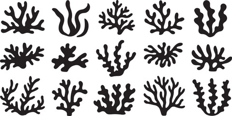 black silhouettes of flowers