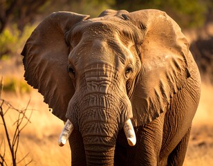 Close-up of an elephant's face