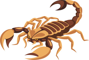 scorpion on white background
