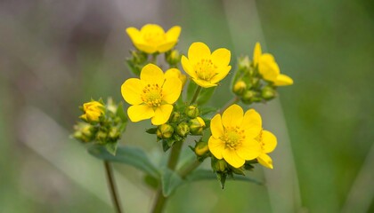 Fototapeta premium Close-up of vibrant yellow flowers (1)