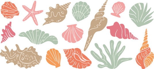 set of autumn leaves