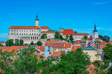 Obraz premium Aerial panorama view of Mikulov, Czech republic