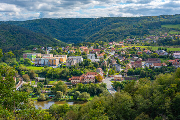 Fototapeta premium Panorama view of Roztoky town in Czech republic