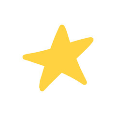 Hand-drawn golden star icon