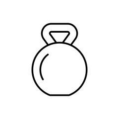 Kettlebell icon, isolated vector line icon on a white background. Trendy and modern design.