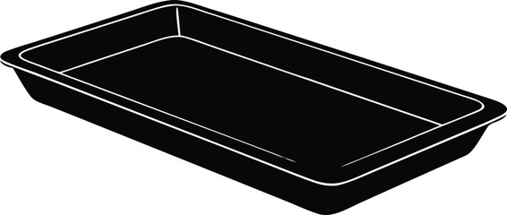 baking tray silhouette vector