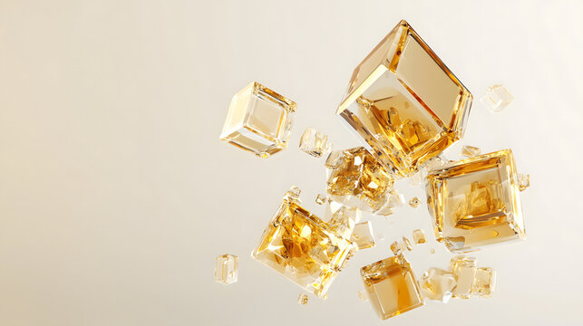 Floating Crystal Cubes