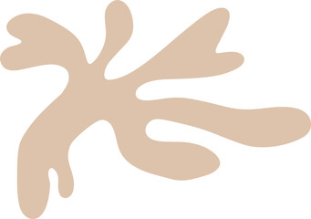 Bold Coral Botanical Leaf Silhouette