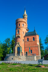 Obraz premium Goethe's Lookout Tower in Karlovy Vary, Czech republic