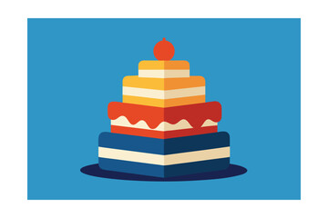 vector illustration of a birthday cake design icon