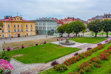Obraz premium Colourful houses at Rynek square in Przemysl, Poland