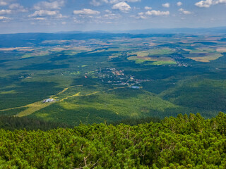Naklejka premium Panorama view of Tatranska Lomnica in Slovakia
