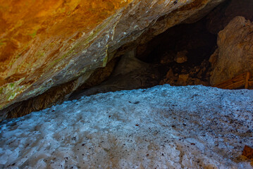 Dobsinska ice cave in Slovakia