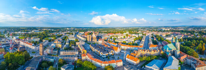Panorama view of Nysa in Poland